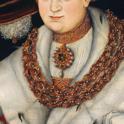 Ritratto Di Magdalena Di Sassonia Moglie Dell'Elettore Gioacchino Ii Di Brandeburgo Lucas Cranach the Elder lce50 quadro stampa