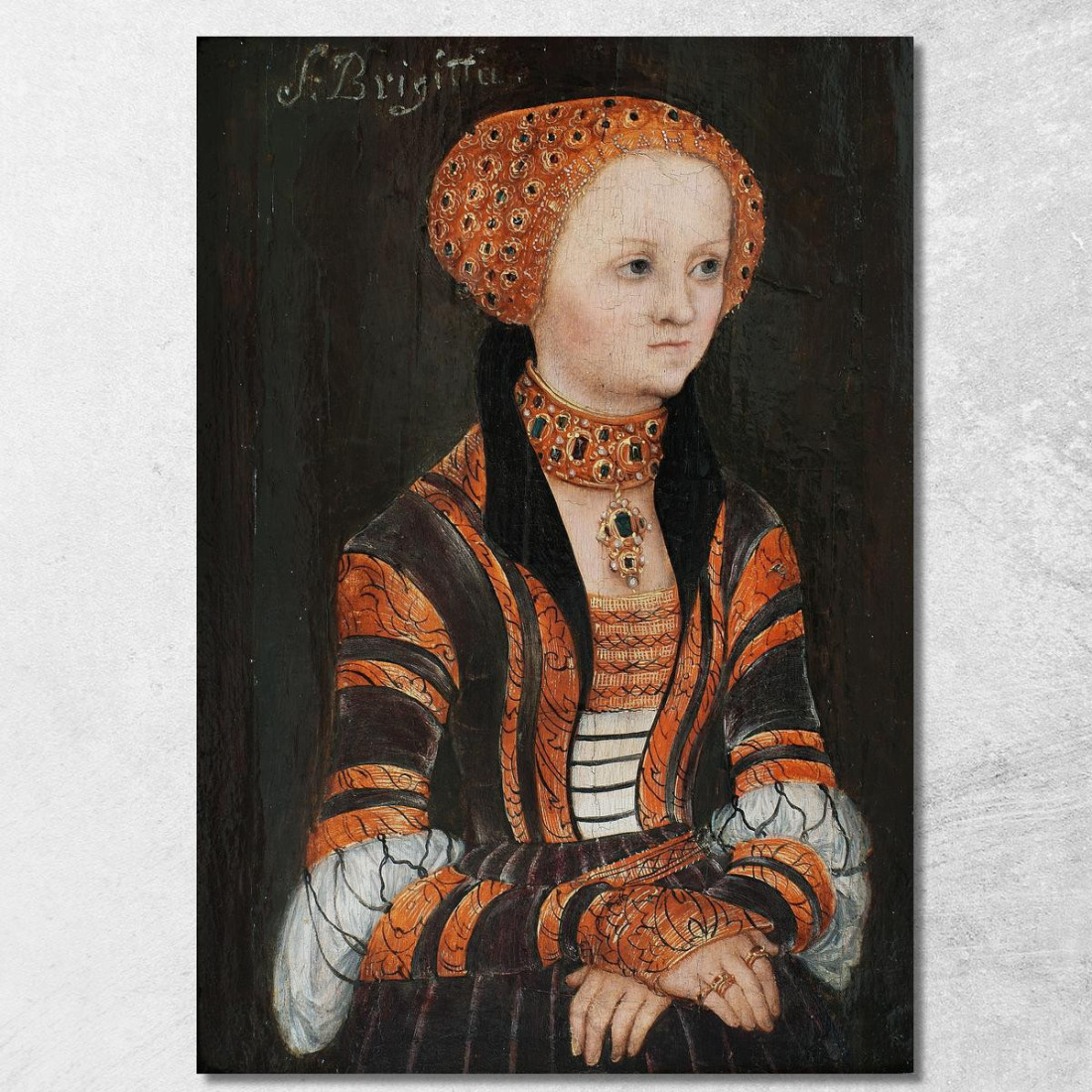 Ritratto Di Santa Brigida Di Svezia Lucas Cranach the Elder lce53 quadro stampato su tela Ritratto Di Santa Brigida Di Svezia Lucas Cranach the Elder lce53 quadro stampato su tela