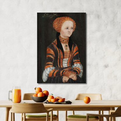 Ritratto Di Santa Brigida Di Svezia Lucas Cranach the Elder lce53 quadro stampato su tela