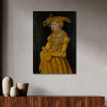 Ritratto Della Duchessa Caterina Lucas Cranach the Elder lce54 quadro stampato su tela