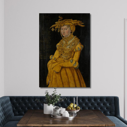 Ritratto Della Duchessa Caterina Lucas Cranach the Elder lce54 quadro stampato su tela