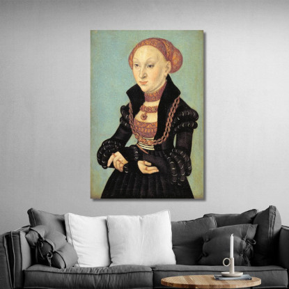 Ritratto Dell'Elettrice Sibilla Di Sassonia 1510-1569 Lucas Cranach the Elder lce56 quadro stampato su tela