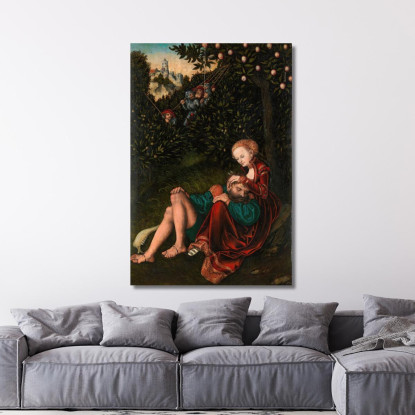 Sansone E Dalila Lucas Cranach the Elder lce59 quadro stampato su tela