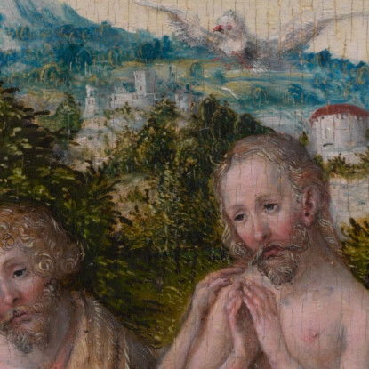 Il Battesimo Di Cristo Lucas Cranach the Elder lce61 quadro stampato su tela