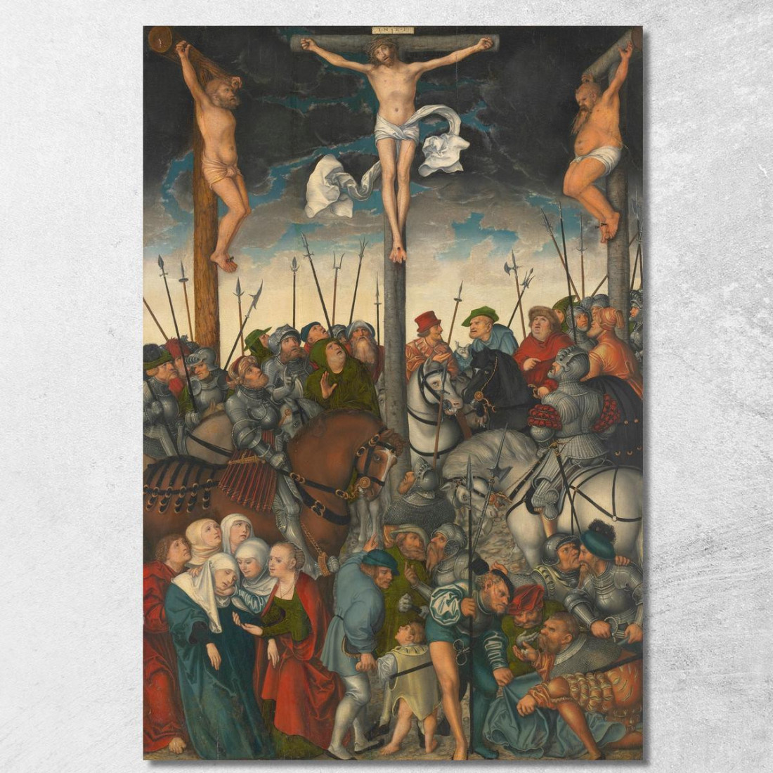 La Crocifissione 3 Lucas Cranach the Elder lce63 quadro stampato su tela La Crocifissione 3 Lucas Cranach the Elder lce63 quadro stampato su tela