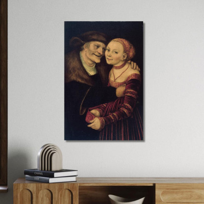 La Coppia Male Assortita 2 Lucas Cranach the Elder lce71 quadro stampato su tela