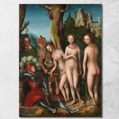 Il Giudizio Di Paride 2 Lucas Cranach the Elder lce76 quadro stampato su tela
