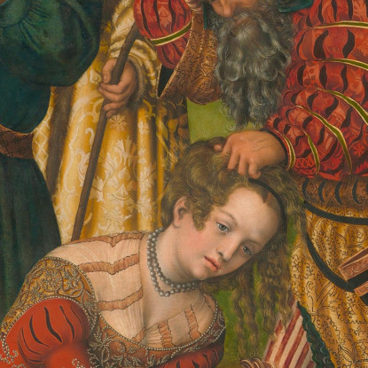 Il Martirio Di Santa Barbara Lucas Cranach the Elder lce81 quadro stampato su tela