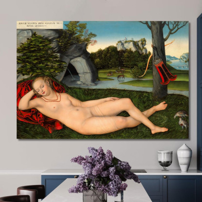 La Ninfa Della Sorgente Lucas Cranach the Elder lce83 quadro stampato su tela