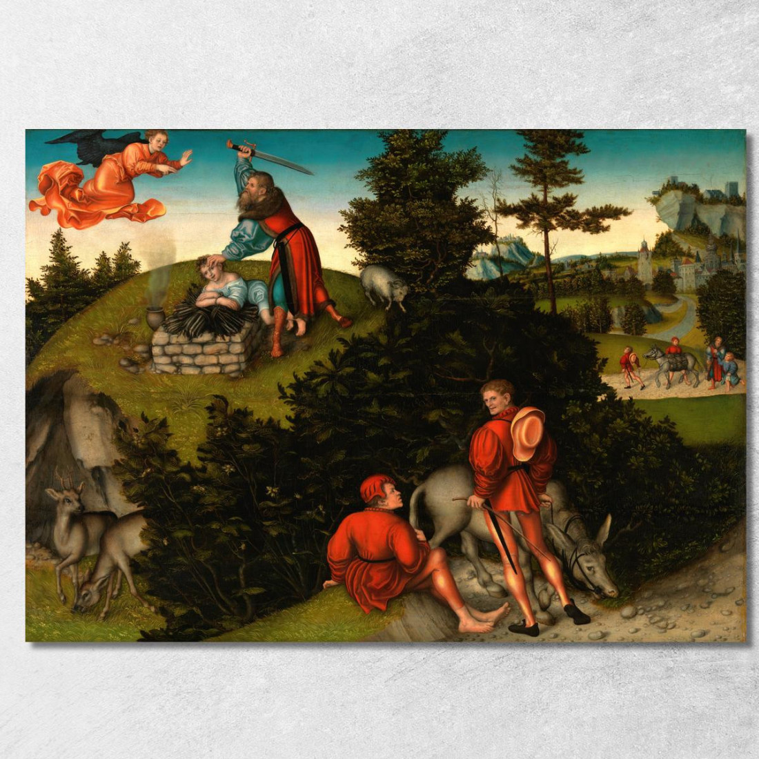 Il Sacrificio Di Abramo Lucas Cranach the Elder lce85 quadro stampato su tela Il Sacrificio Di Abramo Lucas Cranach the Elder lce85 quadro stampato su tela