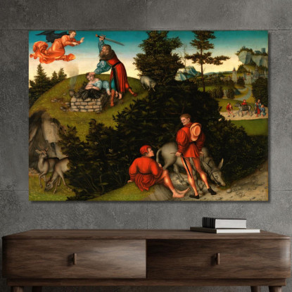 Il Sacrificio Di Abramo Lucas Cranach the Elder lce85 quadro stampato su tela