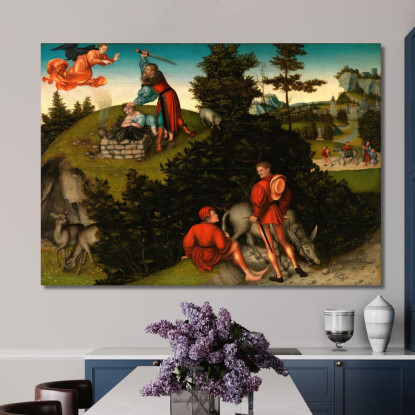 Il Sacrificio Di Abramo Lucas Cranach the Elder lce85 quadro stampato su tela