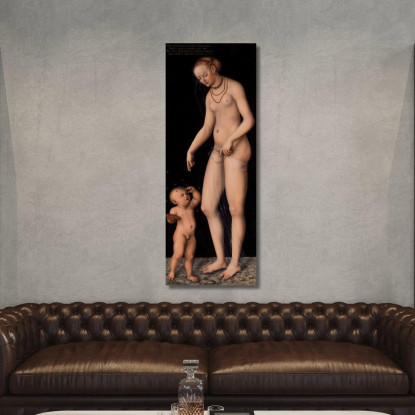Venere Con Cupido Come Ladro Di Miele Lucas Cranach the Elder lce90 quadro stampato su tela