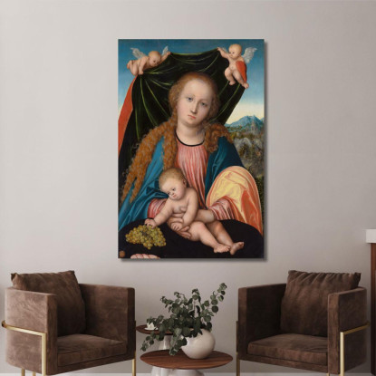 Vergine Con Il Bambino Lucas Cranach the Elder lce96 quadro stampato su tela
