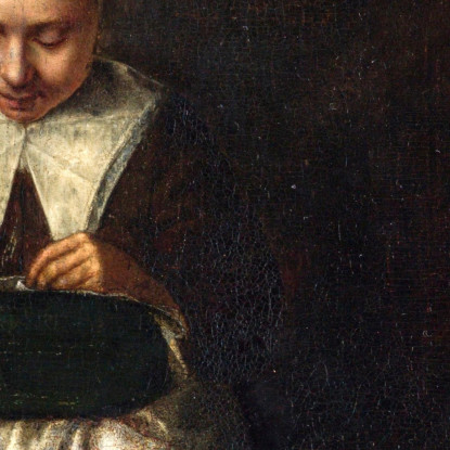 Una Ragazza Che Cuce Nicolaes Maes nma1 quadro stampato su tela
