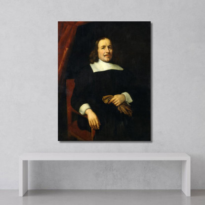Gentiluomo Olandese Nicolaes Maes nma7 quadro stampato su tela