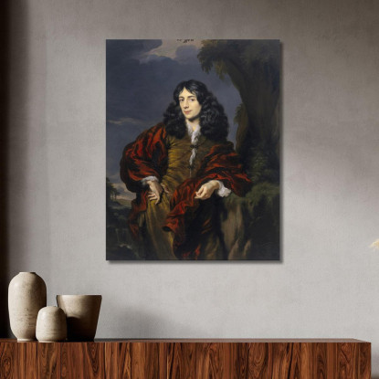 Ritratto Di Un Giovane Uomo Possibilmente Simon Van Alphen (1650-1730) Nicolaes Maes nma26 quadro stampato su tela