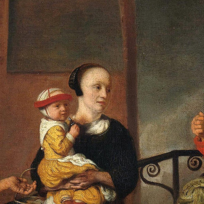 Mercato Delle Verdure Nicolaes Maes nma41 quadro stampato su tela