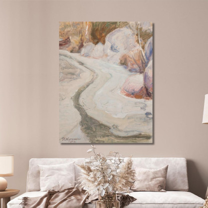 Kevätaurinko Purolla Pekka Halonen phl11 quadro stampato su tela