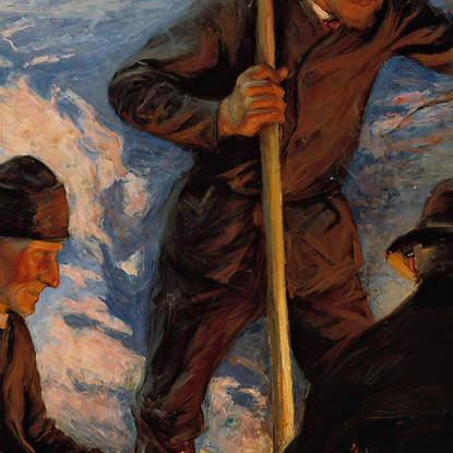 Boscaioli Attorno A Un Falò Pekka Halonen phl13 quadro stampato su tela