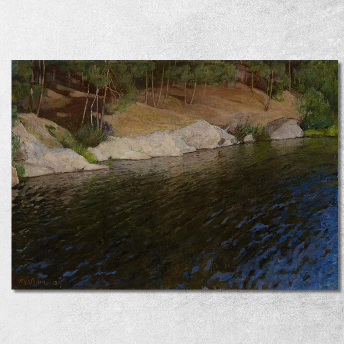 Riva Del Fiume Pekka Halonen phl17 quadro stampato su tela Riva Del Fiume Pekka Halonen phl17 quadro stampato su tela