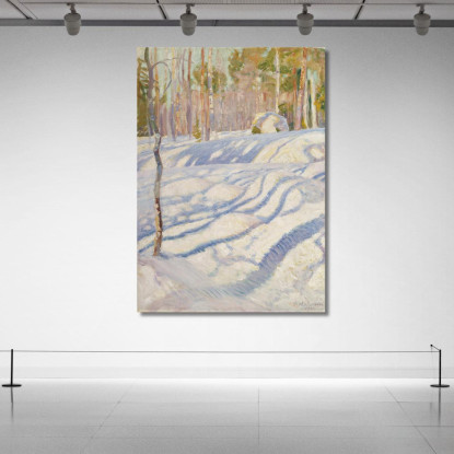 Paesaggio Invernale Al Sole Pekka Halonen phl25 quadro stampato su tela