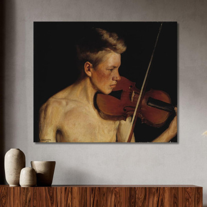 Il Violinista Pekka Halonen phl29 quadro stampato su tela