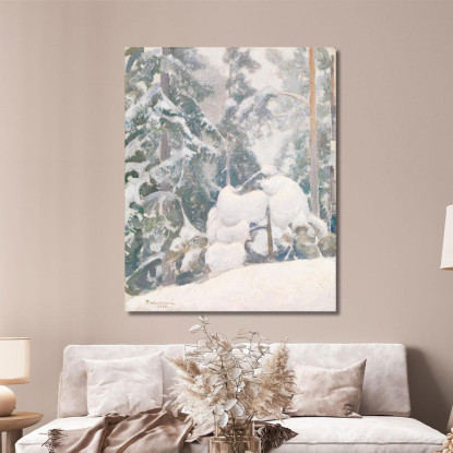 Paesaggio Invernale 2 Pekka Halonen phl34 quadro stampato su tela