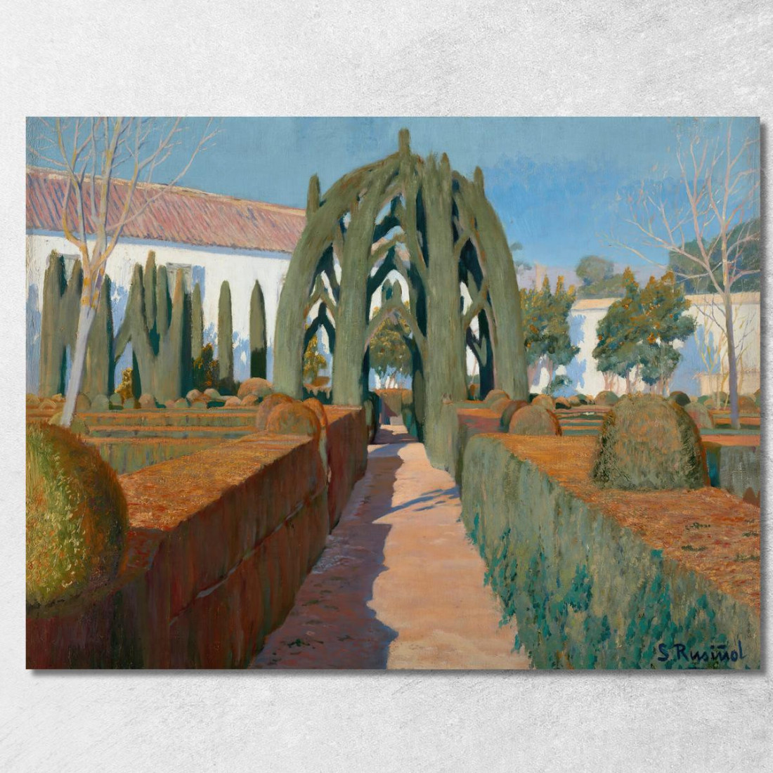 Il Giardino Della Ballerina Granada Santiago Rusiñol srs9 quadro stampato su tela Il Giardino Della Ballerina Granada Santiago Rusiñol srs9 quadro stampato su tela