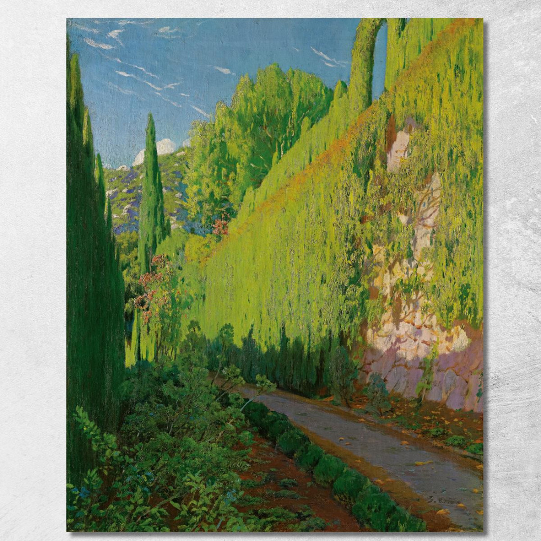 Giardino Di Sa Coma Valldemossa Santiago Rusiñol srs19 quadro stampato su tela Giardino Di Sa Coma Valldemossa Santiago Rusiñol srs19 quadro stampato su tela