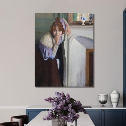 Ragazza Che Ride Santiago Rusiñol srs23 quadro stampato su tela
