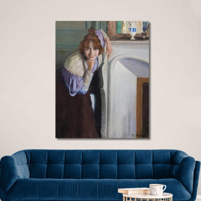 Ragazza Che Ride Santiago Rusiñol srs23 quadro stampato su tela