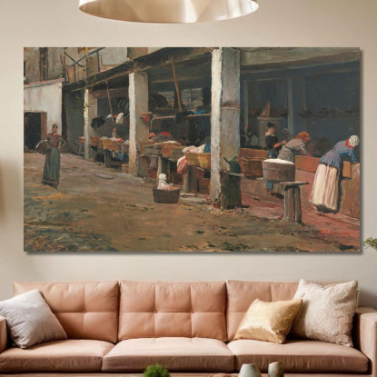 Lavatoi Della Barceloneta Santiago Rusiñol srs24 quadro stampato su tela