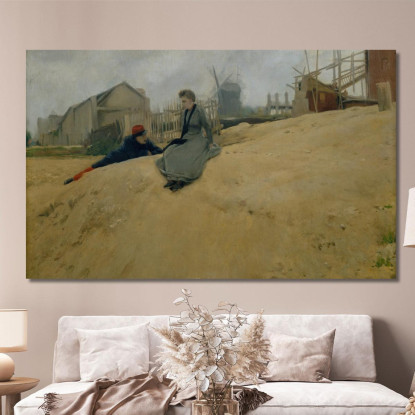 In Campagna Santiago Rusiñol srs25 quadro stampato su tela