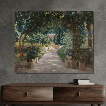 Terrazza A Xàtiva Valencia Santiago Rusiñol srs29 quadro stampato su tela