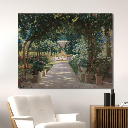 Terrazza A Xàtiva Valencia Santiago Rusiñol srs29 quadro stampato su tela