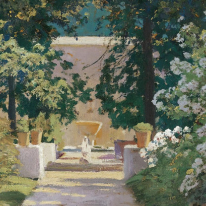 Terrazza A Xàtiva Valencia Santiago Rusiñol srs29 quadro stampato su tela