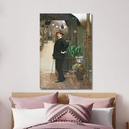 Ritratto Di Miquel Utrillo 2 Santiago Rusiñol srs31 quadro stampato su tela