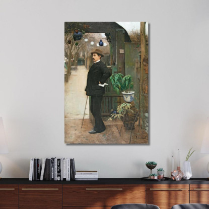Ritratto Di Miquel Utrillo 2 Santiago Rusiñol srs31 quadro stampato su tela