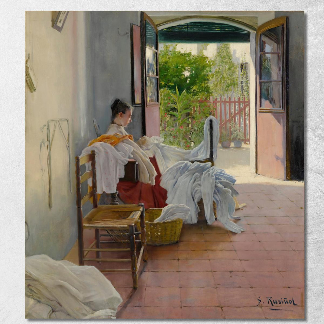 La Sarta Di Sitges Santiago Rusiñol srs39 quadro stampato su tela La Sarta Di Sitges Santiago Rusiñol srs39 quadro stampato su tela
