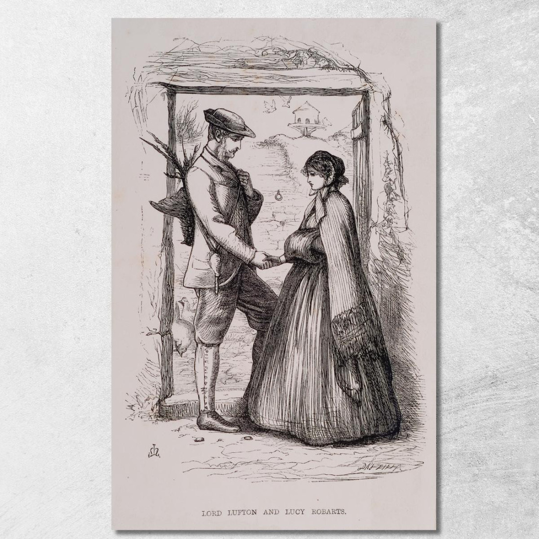 Lord Lufton E Lucy Robarts Sir John Everett Millais jem16 quadro stampato su tela Lord Lufton E Lucy Robarts Sir John Everett Millais jem16 quadro stampato su tela