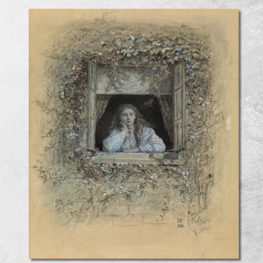 Reverie Sir John Everett Millais jem33 quadro stampato su tela Reverie Sir John Everett Millais jem33 quadro stampato su tela