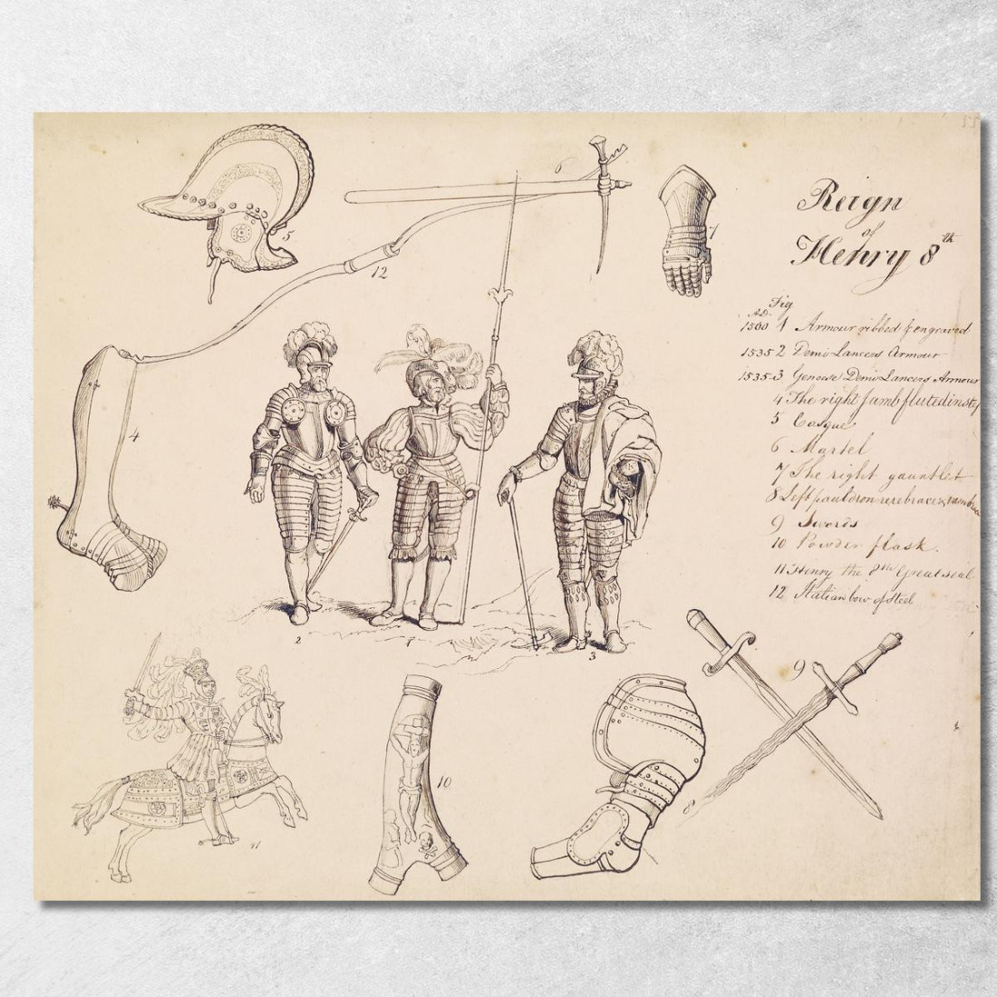 Schizzi Di Armature – Studio Per Enrico Viii 2 Sir John Everett Millais jem35 quadro stampato su tela Schizzi Di Armature – Studio Per Enrico Viii 2 Sir John Everett Millais jem35 quadro stampato su tela