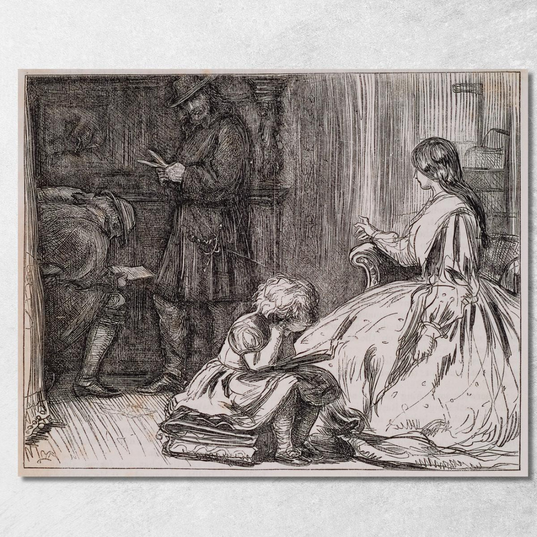 Figlio Christopher – I Poliziotti Irrompono In Casa Sir John Everett Millais jem37 quadro stampato su tela Figlio Christopher – I Poliziotti Irrompono In Casa Sir John Everett Millais jem37 quadro stampato su tela