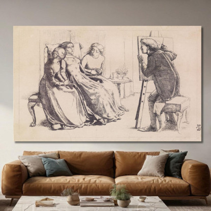 Sant'Agnese Dell'Intercessione Sir John Everett Millais jem39 quadro stampato su tela