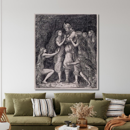 Tannhäuser Sir John Everett Millais jem41 quadro stampato su tela