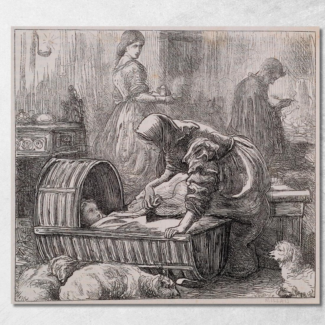 I Pescatori Del Dove – La Cucina Del Contadino Chell Sir John Everett Millais jem44 quadro stampato su tela I Pescatori Del Dove – La Cucina Del Contadino Chell Sir John Everett Millais jem44 quadro stampato su tela