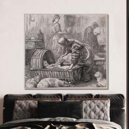 I Pescatori Del Dove – La Cucina Del Contadino Chell Sir John Everett Millais jem44 quadro stampato su tela