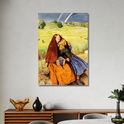 La Ragazza Cieca Sir John Everett Millais jem47 quadro stampato su tela