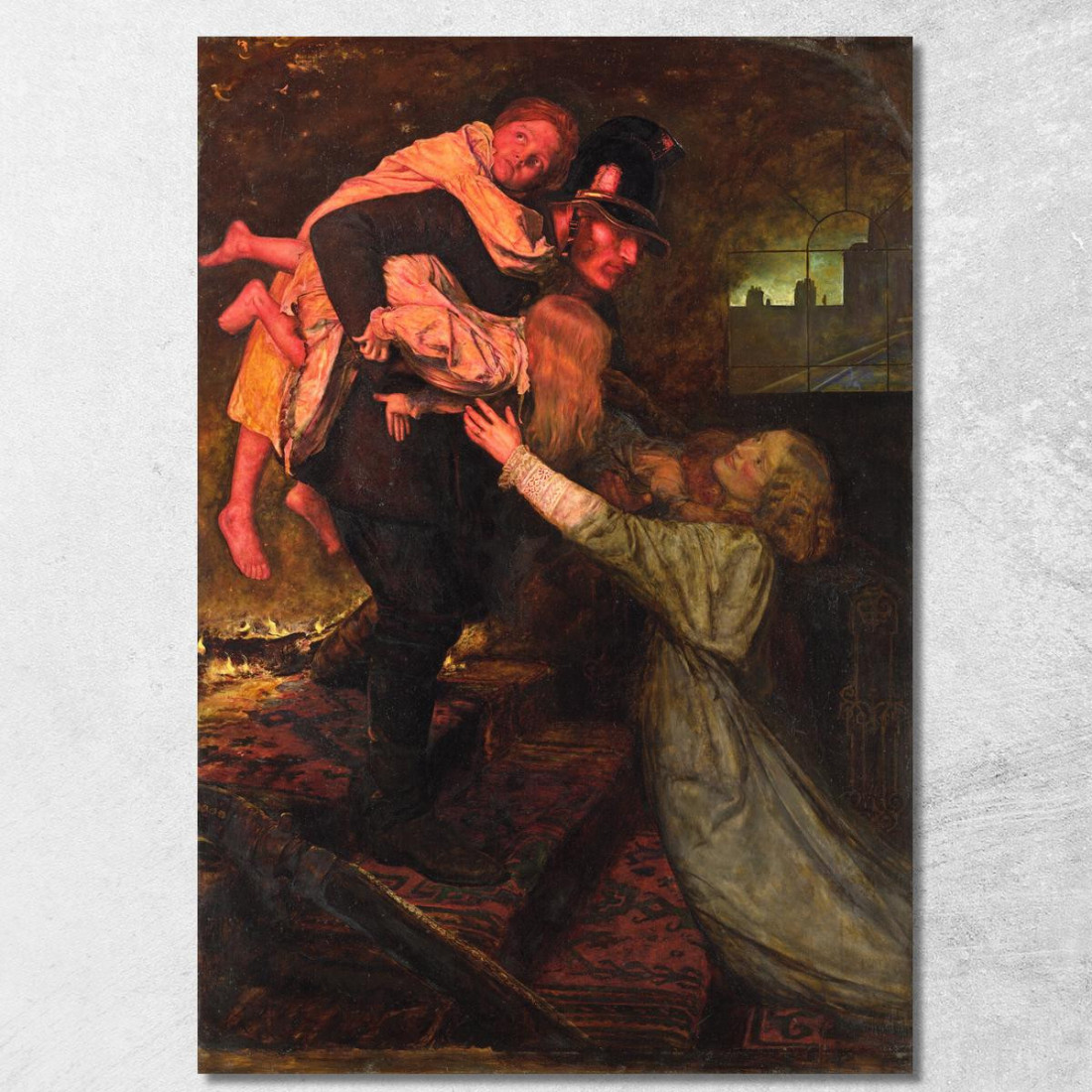Il Salvataggio Sir John Everett Millais jem57 quadro stampato su tela Il Salvataggio Sir John Everett Millais jem57 quadro stampato su tela